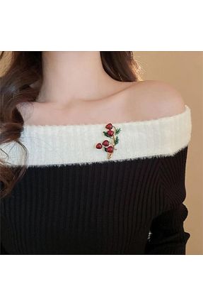 سنجاق سینه زرشکی زنانه فلزی Pelin Aksesuar - کد 853247432