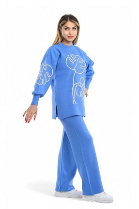 ست بالاتنه و پائین تنه آبی زنانه تریکو NEWCO - کد 899104940
