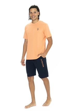 ست لباس راحتی نارنجی مردانه پنبه ای U.S. Polo Assn. - کد 899136449