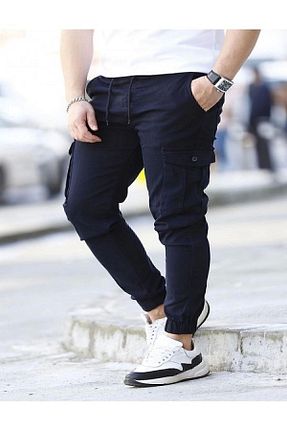 شلوار سرمه ای مردانه لیکرا shn sportswear - کد 799388294