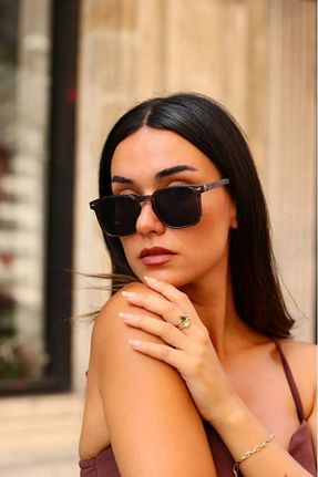 عینک آفتابی طوسی زنانه 50 LUPİX - کد 899146951