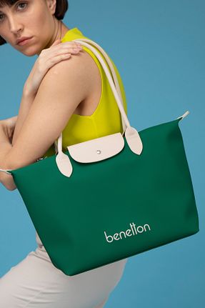 کیف دوشی سبز زنانه چرم مصنوعی United Colors of Benetton - کد 899152973