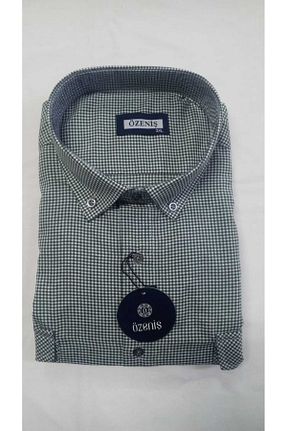 پیراهن سبز مردانه رگولار Özeniş - کد 899149064