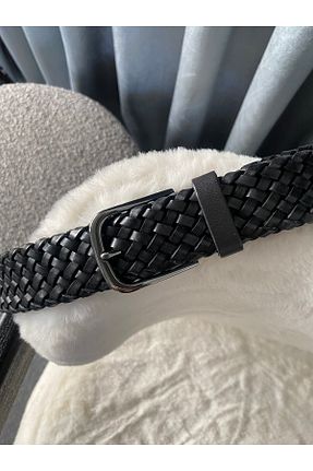 کمربند طوسی زنانه چرم خالص LOSS CLOUDY - کد 899160507