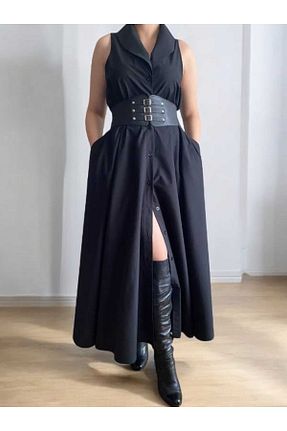 لباس مشکی زنانه بافتنی FK PYNAPPEL - کد 899150807