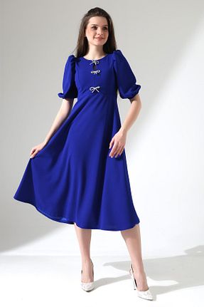 لباس سرمه ای زنانه کرپ Deafox - کد 899156573