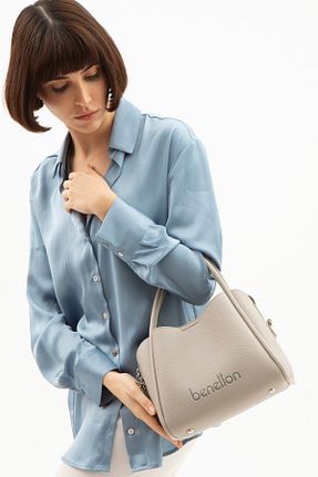 کیف دوشی طوسی زنانه چرم مصنوعی United Colors of Benetton - کد 899153724