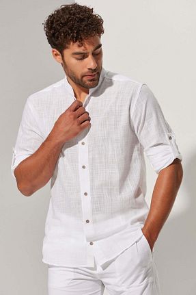 پیراهن سفید مردانه رگولار White By Nature - کد 332023115