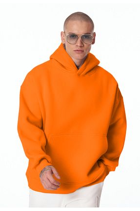 سوئیشرت نارنجی مردانه ساده YAKAMEL - کد 899159240