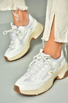 کفش اسنیکر سفید زنانه بند دار Fox Shoes - کد 899172373