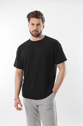 تیشرت مشکی مردانه رگولار Madmext - کد 899170879