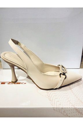 کفش مجلسی بژ زنانه چرم مصنوعی PUNTO - کد 899189482