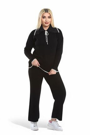 ست بالاتنه و پائین تنه مشکی زنانه تریکو NEWCO - کد 899179901