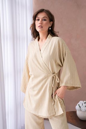 ست بالاتنه و پائین تنه بژ زنانه بافتنی minaaise - کد 899187628
