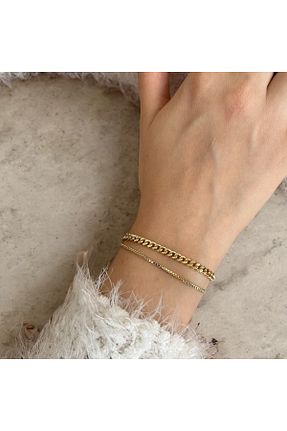 دستبند استیل (فولاد) زرد زنانه روکش طلا XUPING JEWELRY - کد 899185678