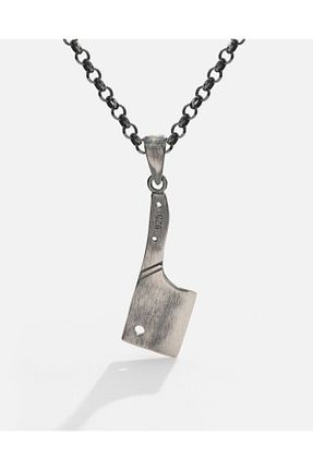 گردنبند نقره مشکی مردانه 925 عیار MEKS JEWELS - کد 900350034