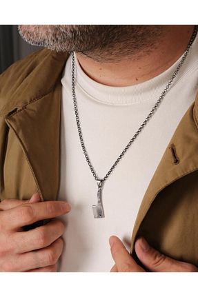 گردنبند نقره مشکی مردانه 925 عیار MEKS JEWELS - کد 900350034