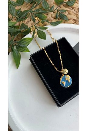 گردنبند جواهر طلائی زنانه برنجی Mojo Jewellery - کد 870835434