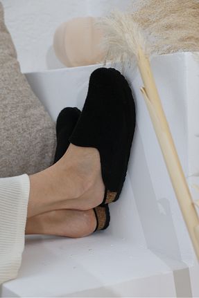 دمپائی خانگی مشکی زنانه پارچه ای Uniqueqoop - کد 140388807