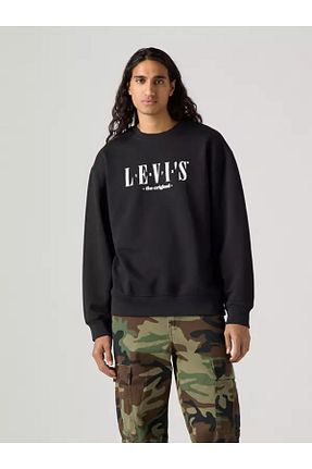سوئیشرت مشکی مردانه چاپی Levi