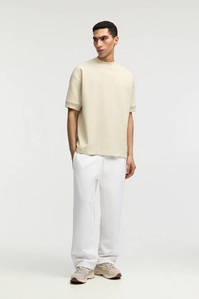 شلوار سفید مردانه پنبه ای Pull & Bear - کد 899212173
