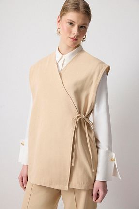 ست بالاتنه و پائین تنه حجاب بژ زنانه نیمه فیت Touche Prive - کد 899220493