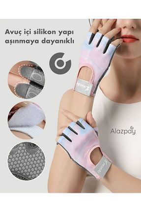 دستکش وزنه صورتی Alazpay - کد 715943890