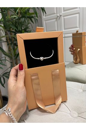 دستبند نقره طوسی زنانه 925 عیار Silver - کد 899227432