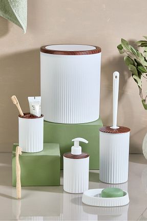 ست حمام سفید پلاستیک Decorev - کد 859945791