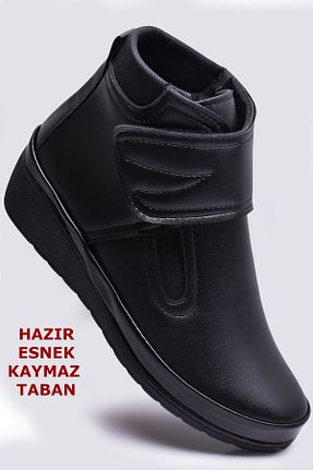 بوت / نیم بوت مشکی زنانه چرم مصنوعی ISPARTALILAR - کد 380559958