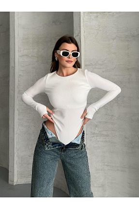 بلوز سفید زنانه FERZOLAİO - کد 924330523