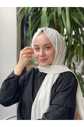 شال سفید زنانه Medine İpeği Sima - کد 735202788