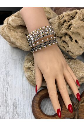 دستبند استیل (فولاد) طلائی زنانه استیل (فولاد) SEDEF TAKI - کد 899243507