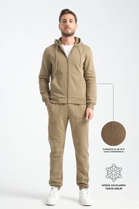 ست کرمکن اسپرت خاکی مردانه پنبه پلی استر Shooter - کد 875639940