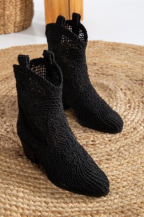 بوت / نیم بوت مشکی زنانه چرم مصنوعی Mc vay Shoes - کد 899251625