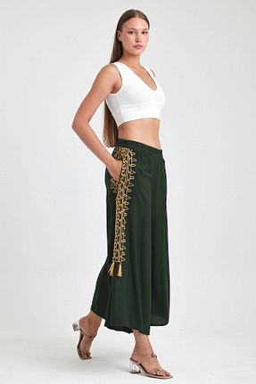 شلوار خاکی زنانه پنبه پلی استر bacc - کد 899253382