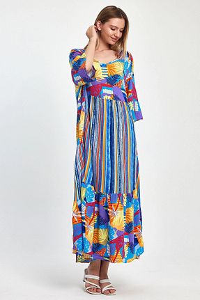 لباس سایز بزرگ آبی زنانه بافتنی bacc - کد 899252886