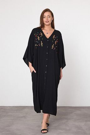 لباس سایز بزرگ مشکی زنانه بافتنی bacc - کد 899253087