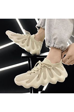 کفش اسنیکر بژ زنانه بند دار Elisay Moda YÜRÜMEK BIZIMLE GÜZEL - کد 849248017