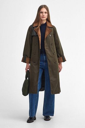کاپشن خاکی زنانه پارکا Barbour - کد 853644714