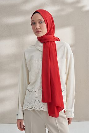 شال قرمز زنانه پنبه پلی استر ARMANDA - کد 899268278