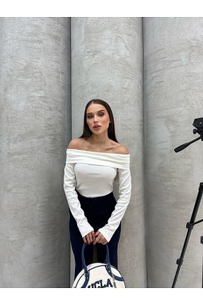 بلوز سفید زنانه ساده RESSHO - کد 899273324