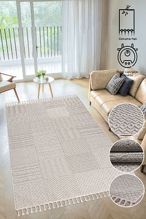 فرش بژ آنتی آلرژی SİMEREV HALI HOME CONSEPT - کد 866699177