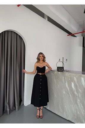 دامن مشکی زنانه پلی استر xAsprin Fashion - کد 899285176