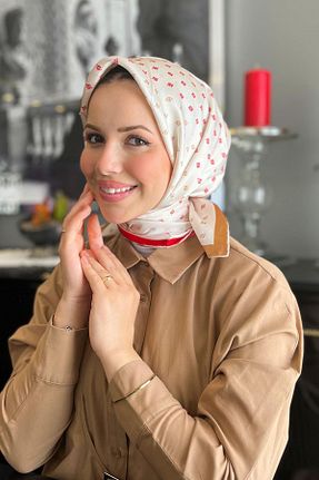 روسری رنگی کرپ ساتن ابریشم Armine - کد 806625762