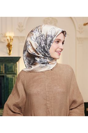 روسری زرشکی کرپ ساتن ابریشم Armine - کد 827065610