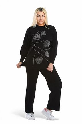 ست بالاتنه و پائین تنه مشکی زنانه تریکو NEWCO - کد 899293926