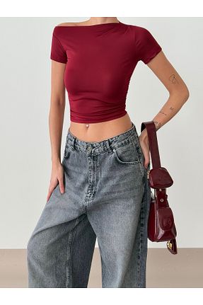 بلوز زرشکی زنانه ساده Friday Mood - کد 899298839