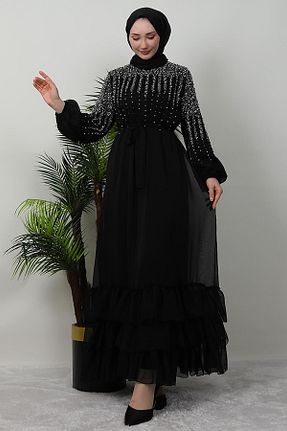 لباس حجاب مشکی زنانه رگولار GİZ AGİYİM - کد 899325724