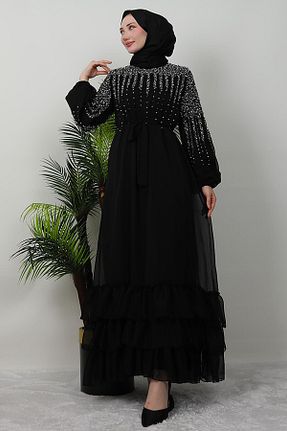 لباس حجاب مشکی زنانه رگولار GİZ AGİYİM - کد 899325724